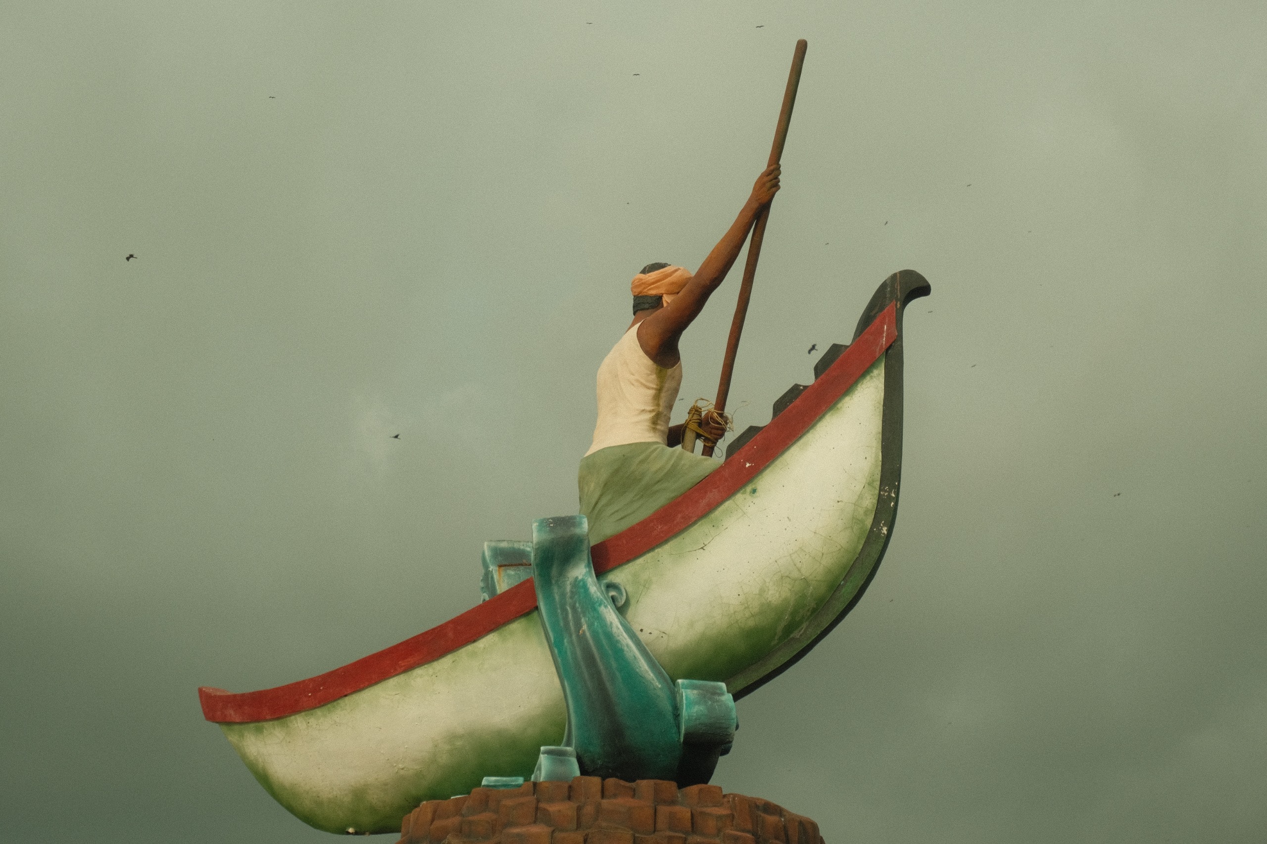 Statue of a fisherman